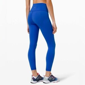 Blue Lululemon wonder under leggings